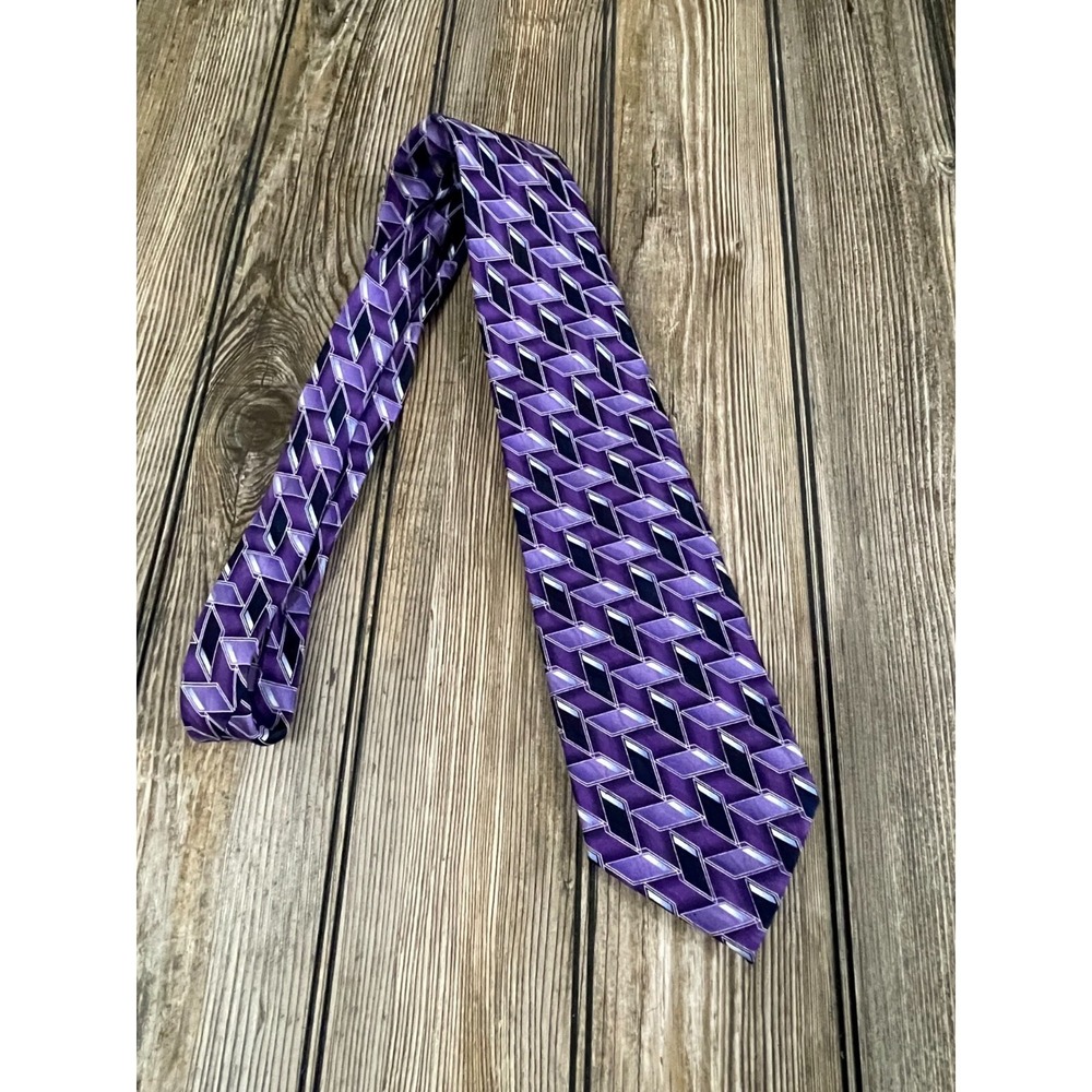 David Taylor Collection Men's Neck Tie 100% Silk Purple